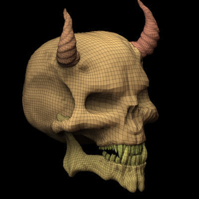 Lesser Demon Skull Prop and Tool 3D model_8