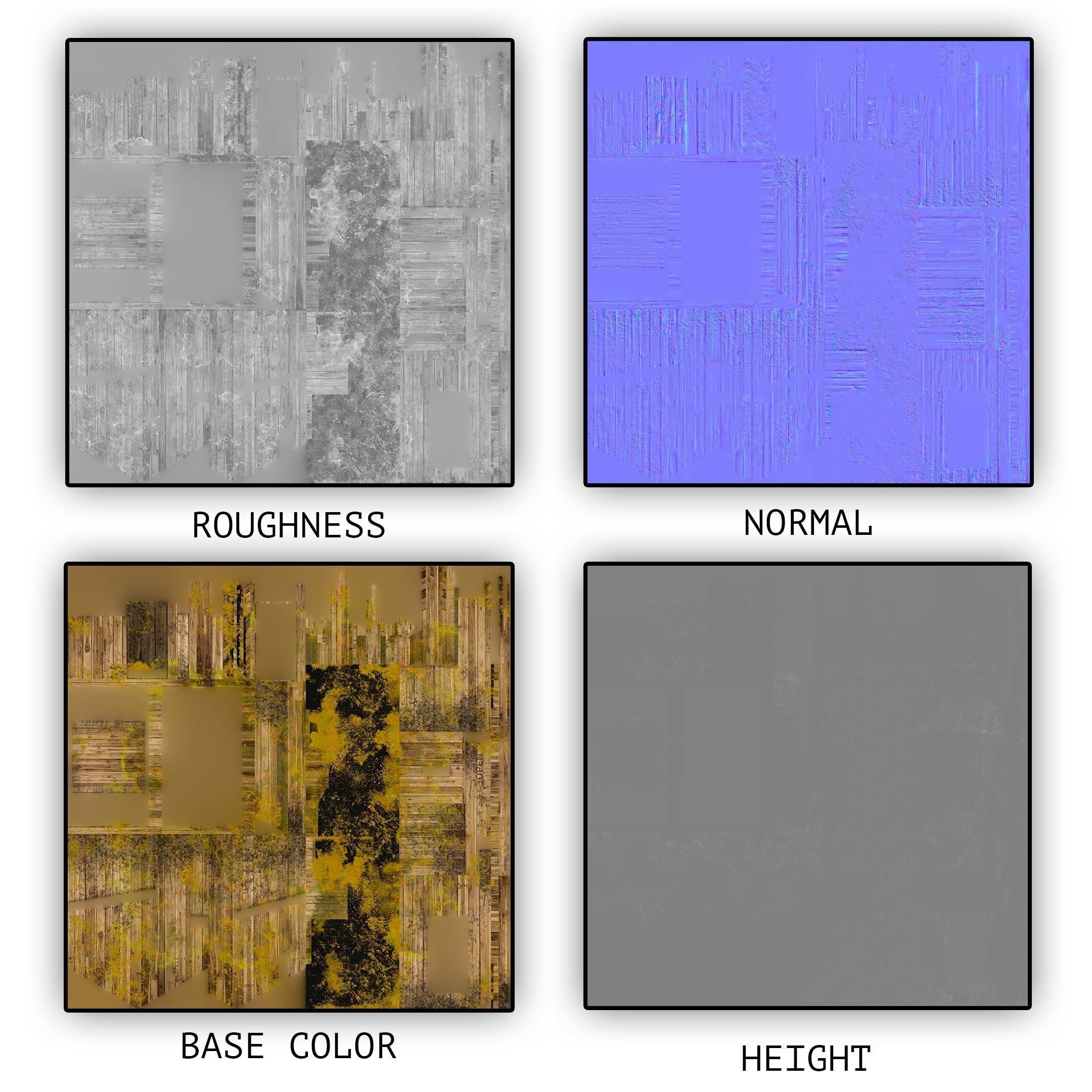 Shack old wooden Low-poly 3D model_6