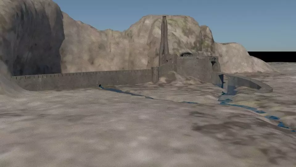 helms deep castle 3D model_0