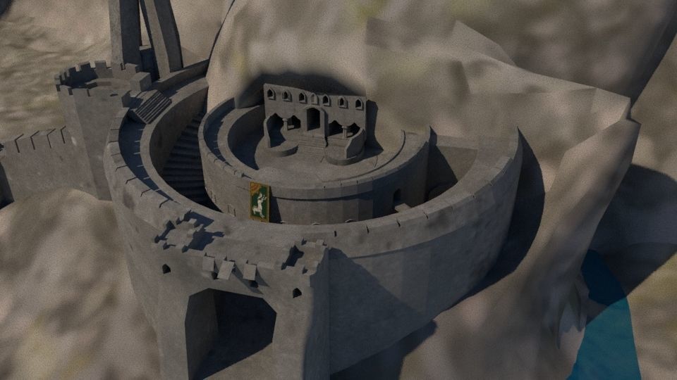 helms deep castle 3D model_3