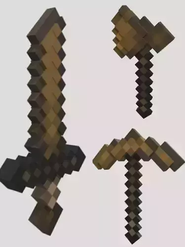Axe-Sword-Pickaxe minecraft swords and axes