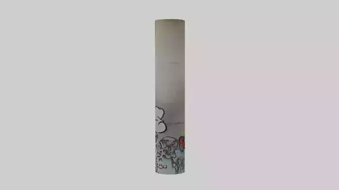 Graffiti Pillar or Graffiti Column 3D model