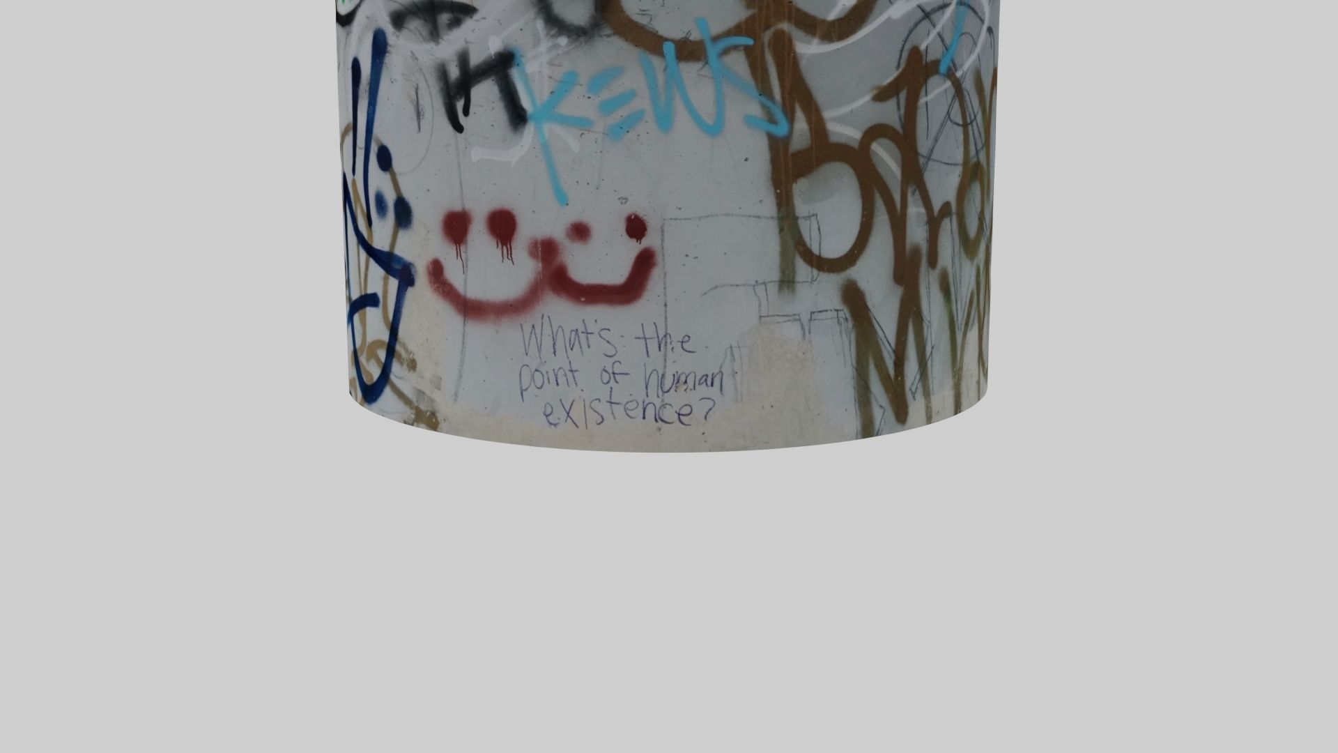 Graffiti Pillar or Graffiti Column 3D model_4