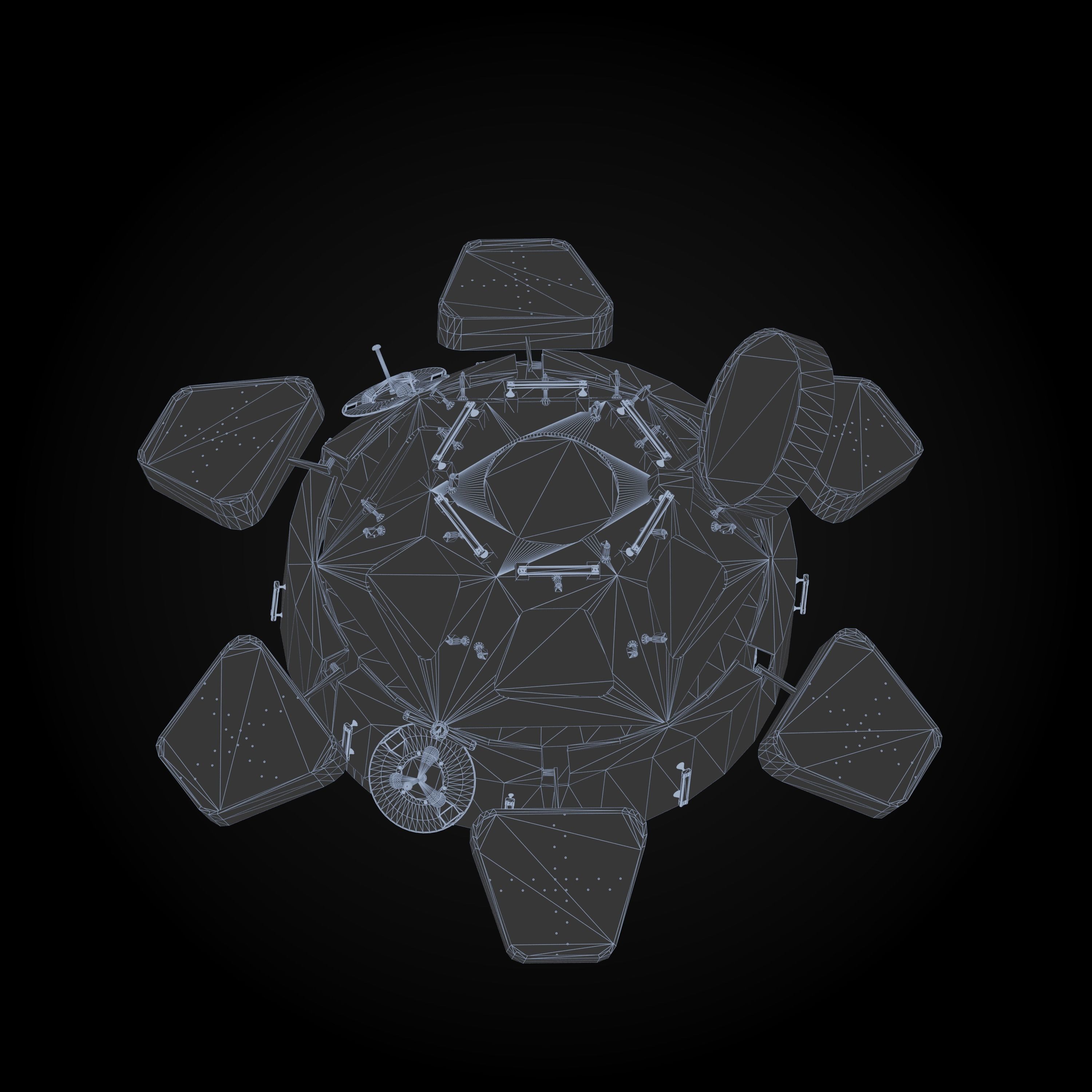 ISS Cupola module 3D model_7