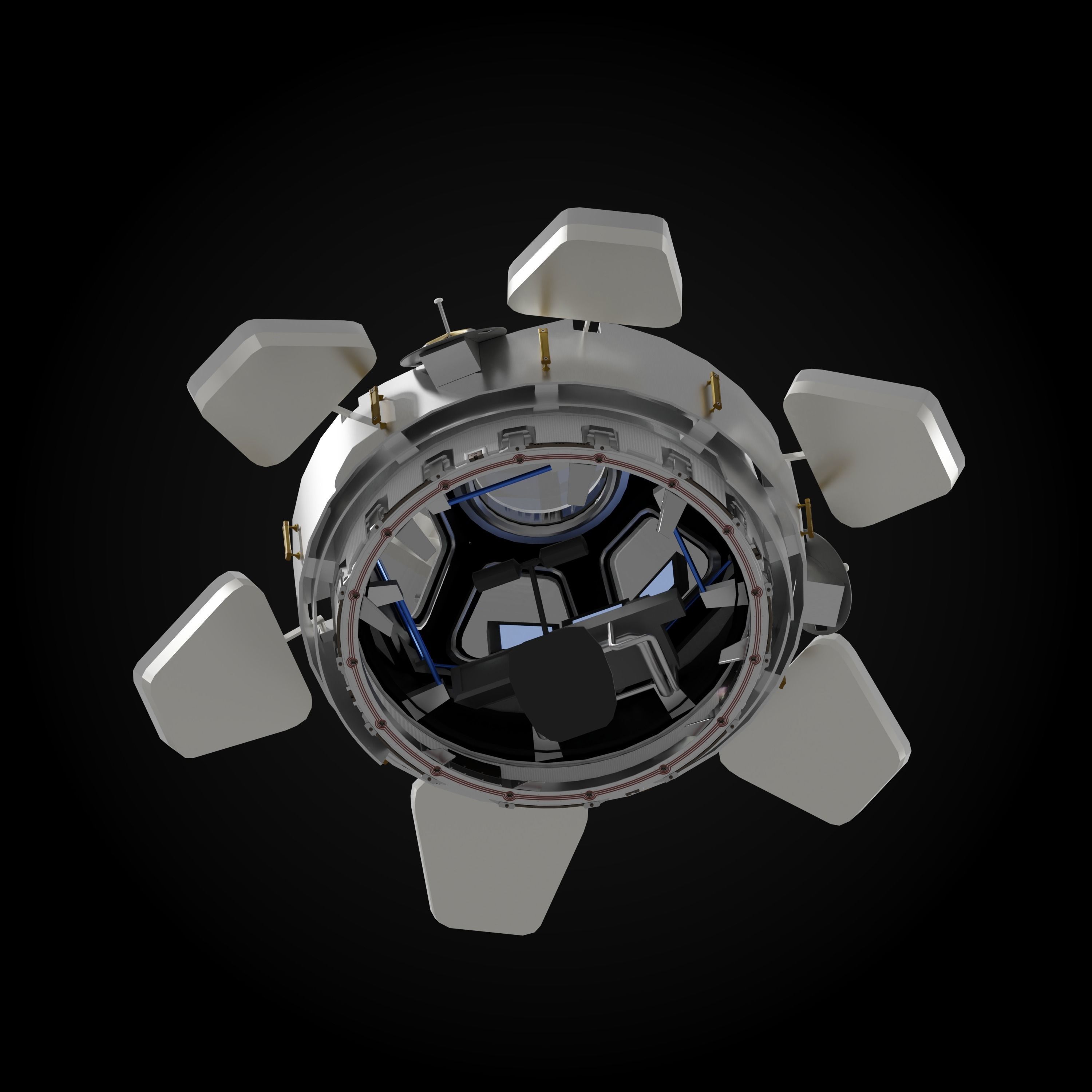 ISS Cupola module 3D model_2