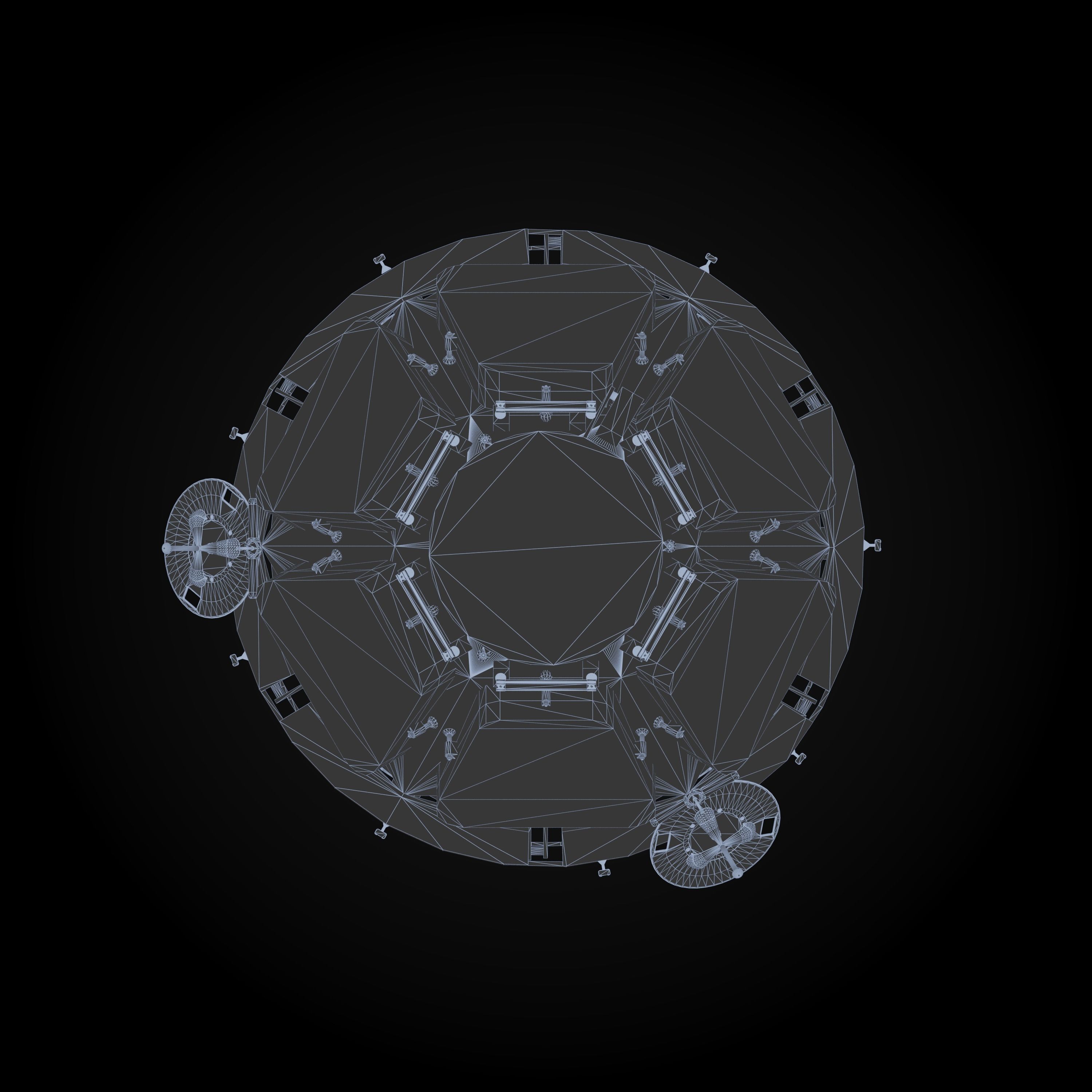 ISS Cupola module 3D model_11