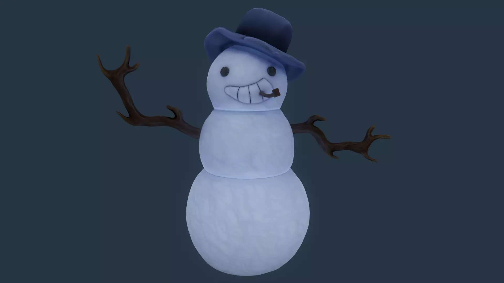 Stylized Snowman  3D print model_0