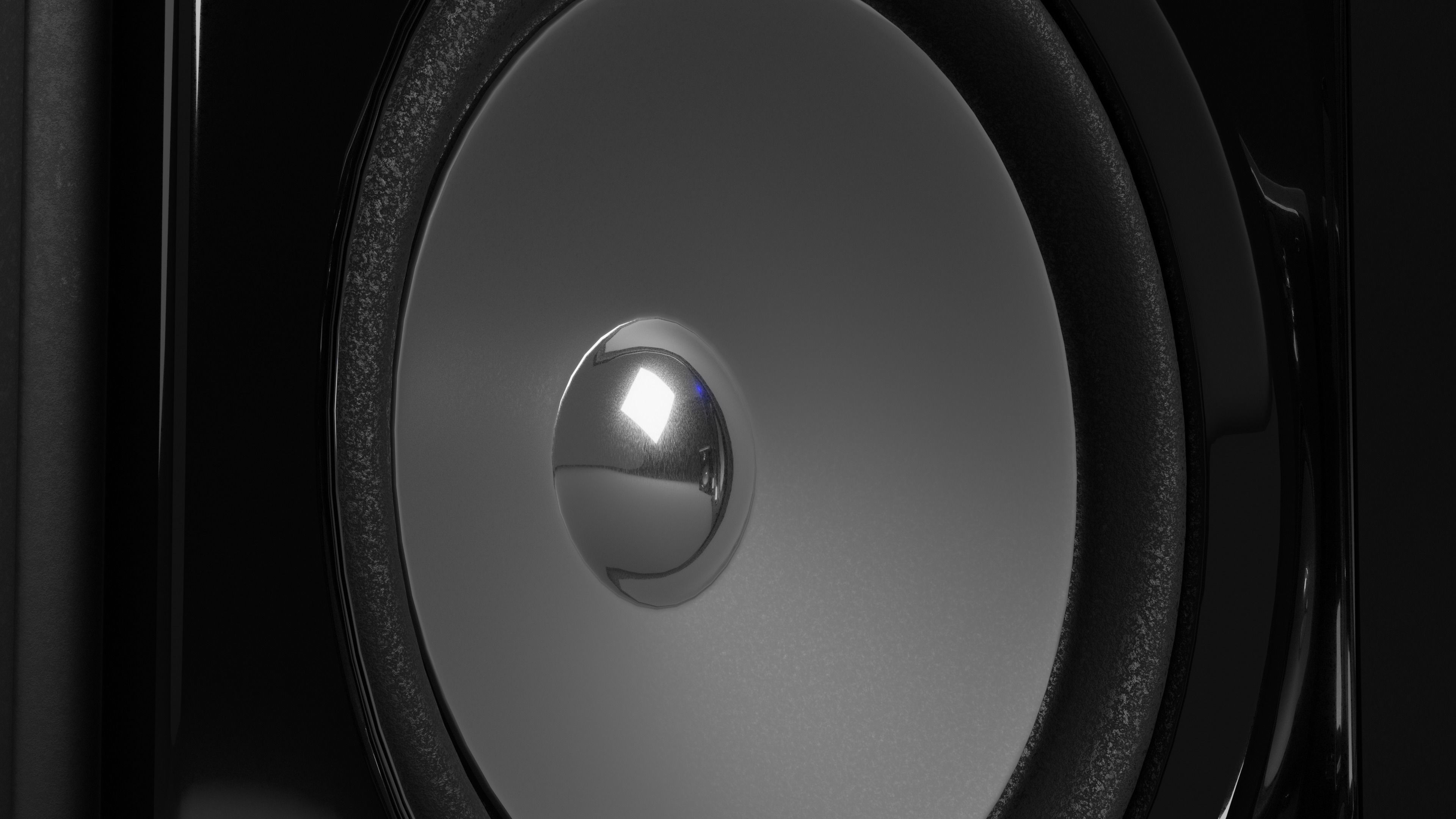 Speakers 2x2 black PBR 3D model_6