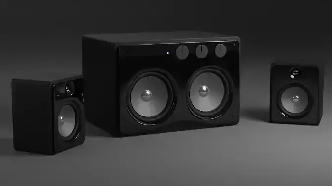Speakers 2x2 black PBR