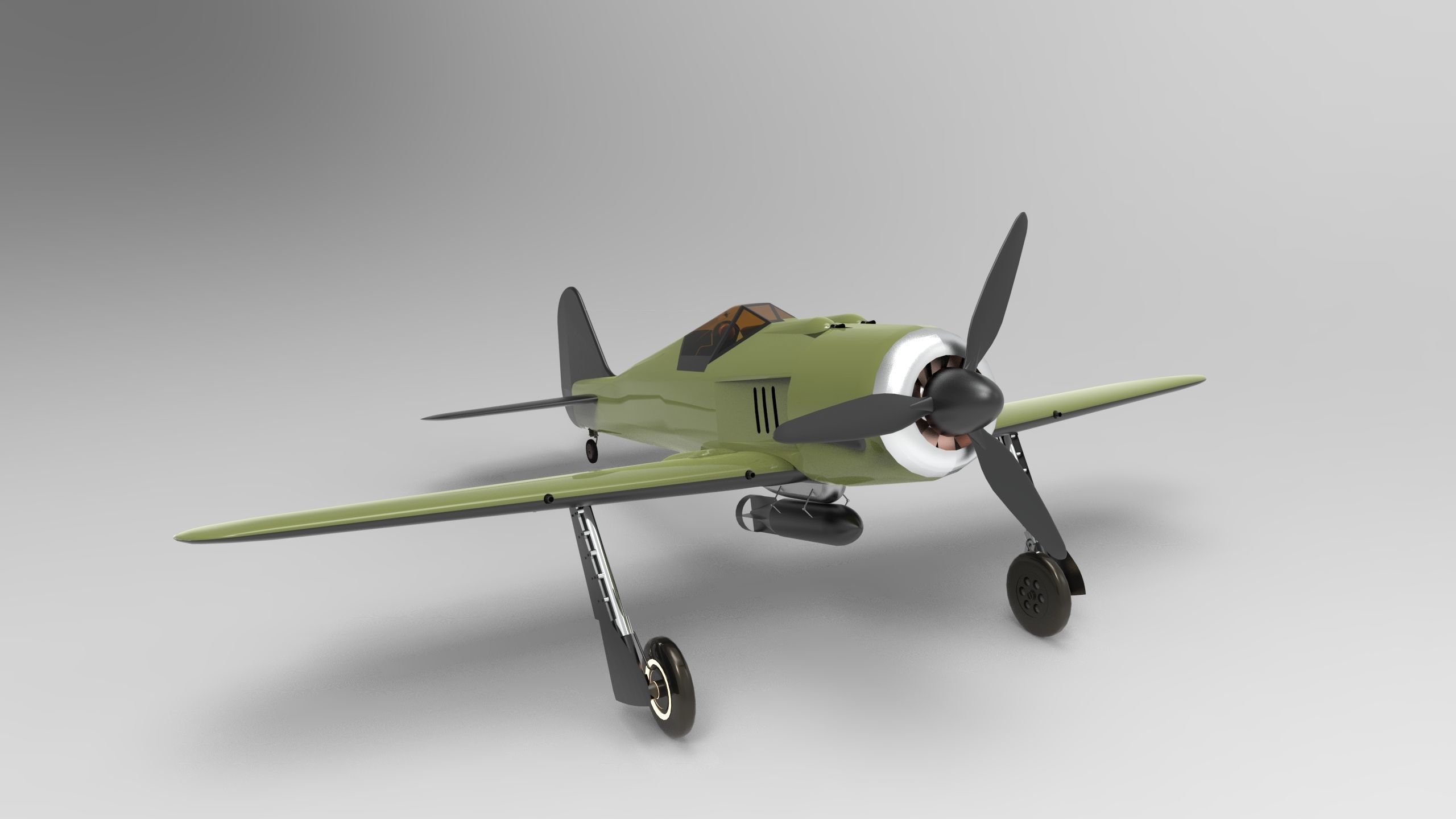 Focke wulf Fw 190 3D model_1
