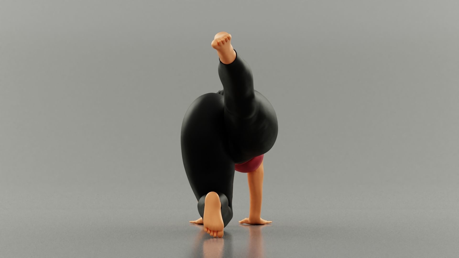Fat Girl Doing Sport 3D print model_6