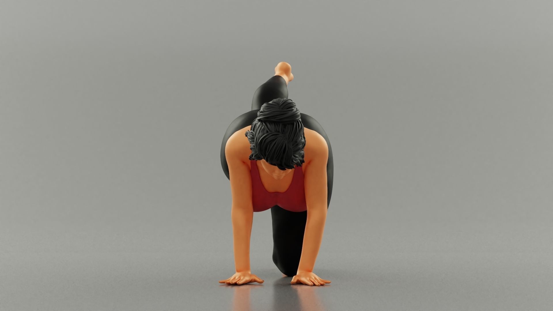 Fat Girl Doing Sport 3D print model_12