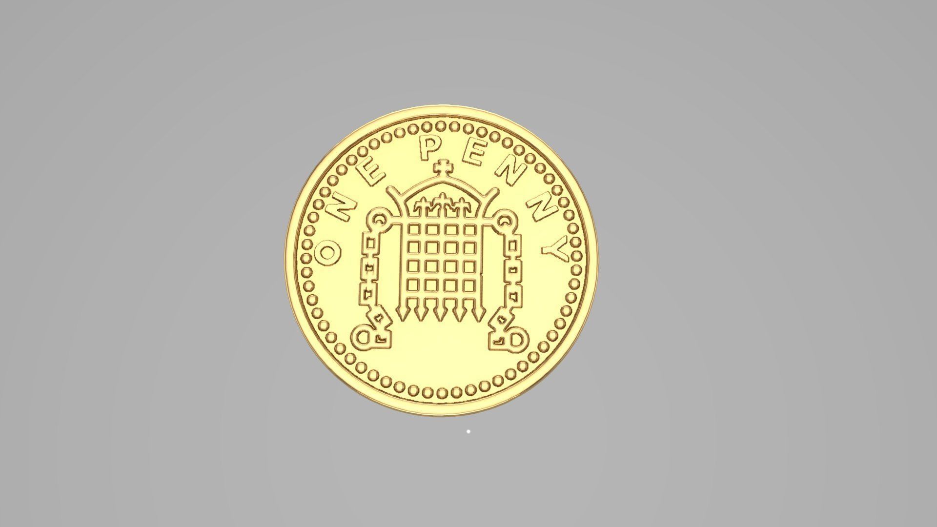 Elizabeth Coin 3D model_1