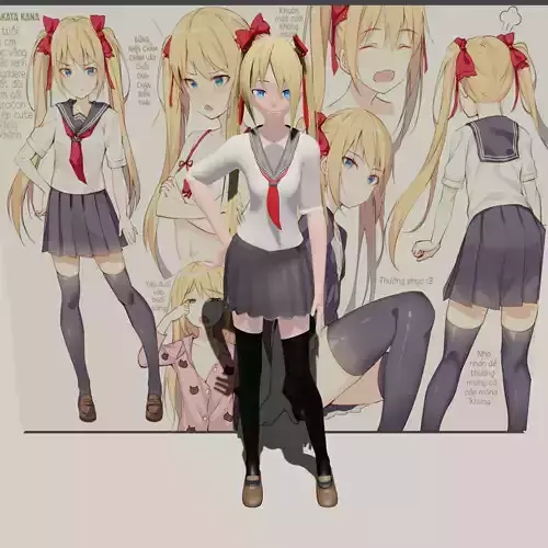 hirakata kana 3D model