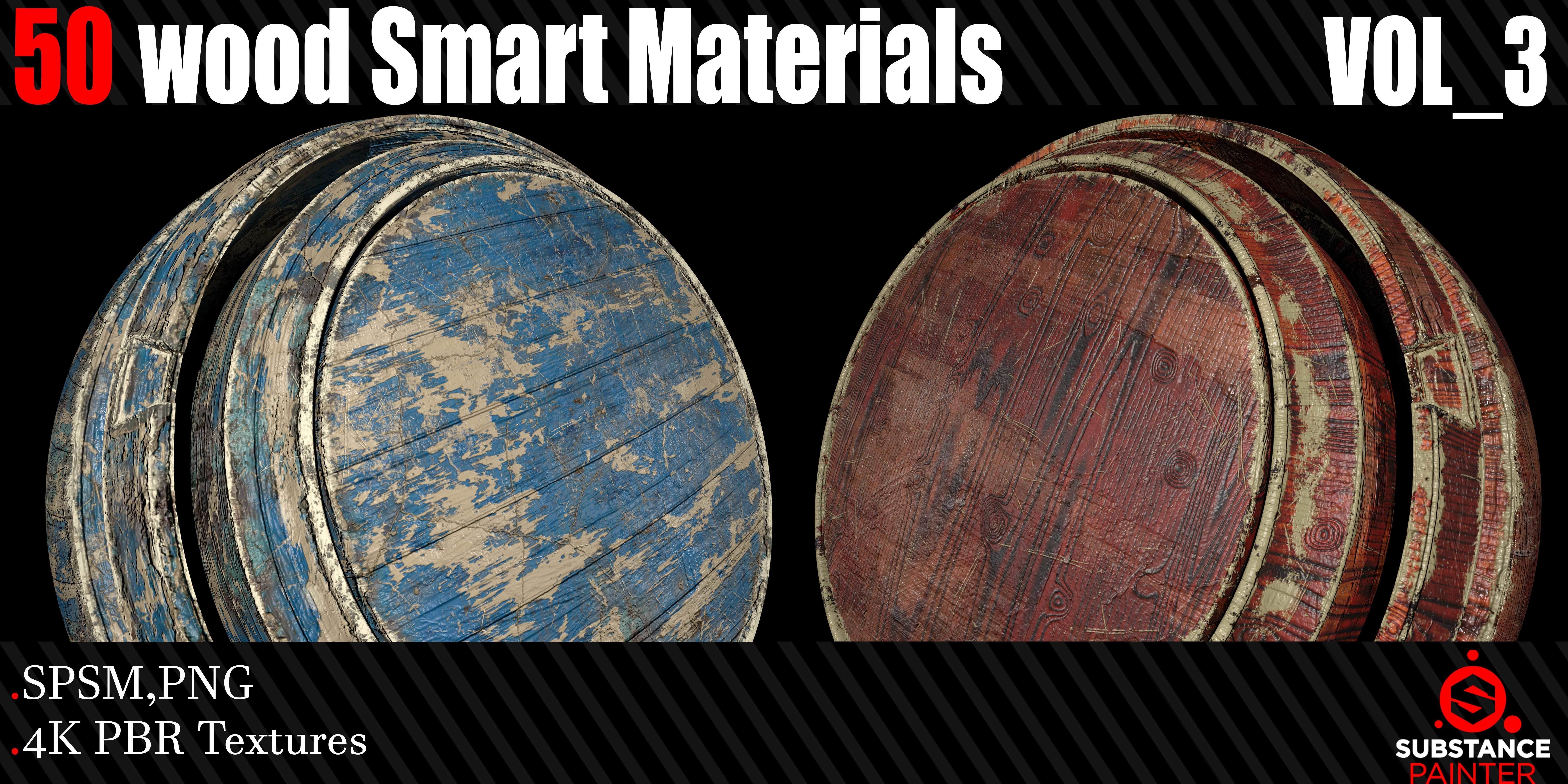 50 Wood Smart Materials  4K PBR Textures Vol 3 Texture_5