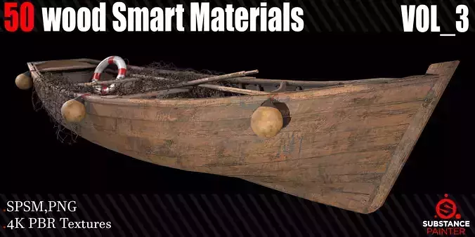 50 Wood Smart Materials  4K PBR Textures Vol 3