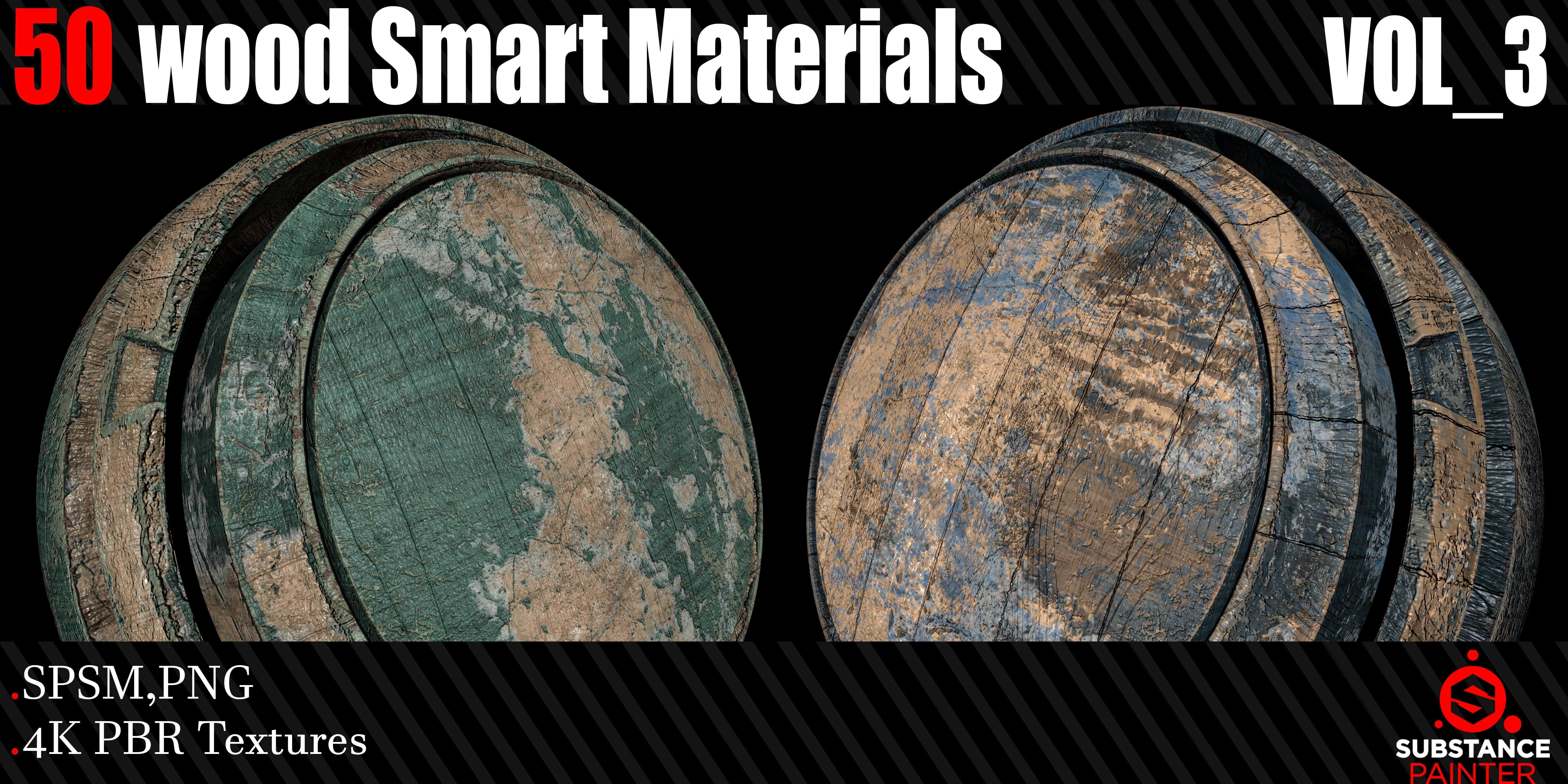 50 Wood Smart Materials  4K PBR Textures Vol 3 Texture_7