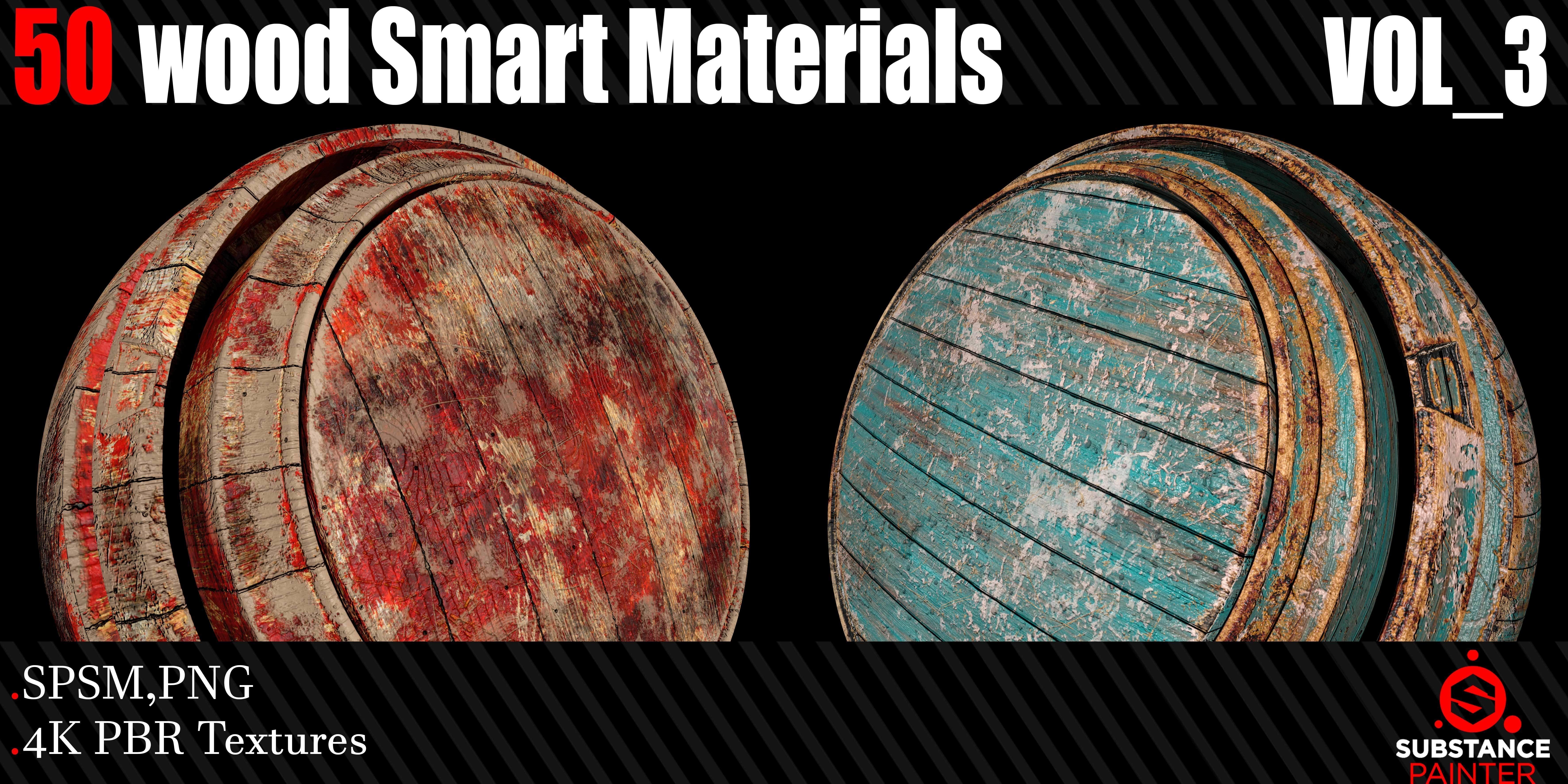 50 Wood Smart Materials  4K PBR Textures Vol 3 Texture_8