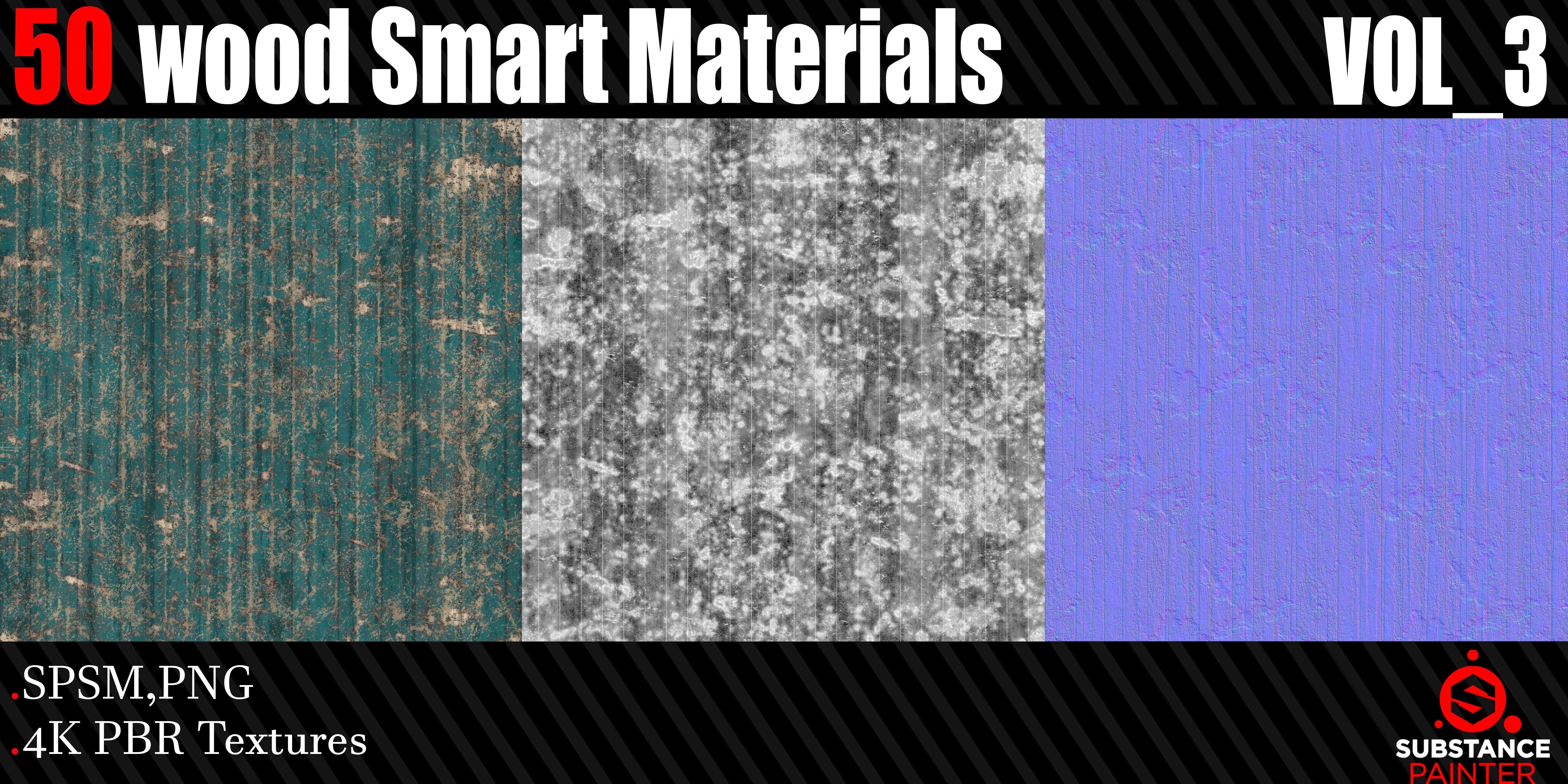 50 Wood Smart Materials  4K PBR Textures Vol 3 Texture_10