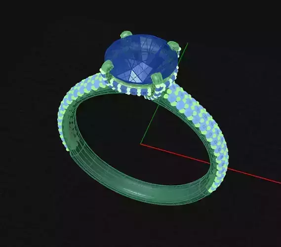 solitaire amethyst in 18kts white gold ring