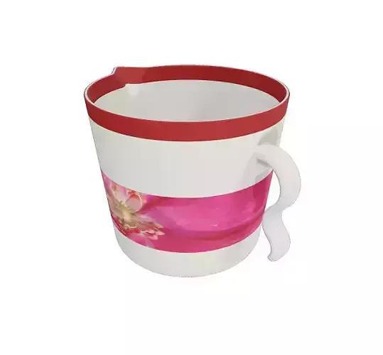 Classic Plastic Bath Mug Low-poly 3D model
