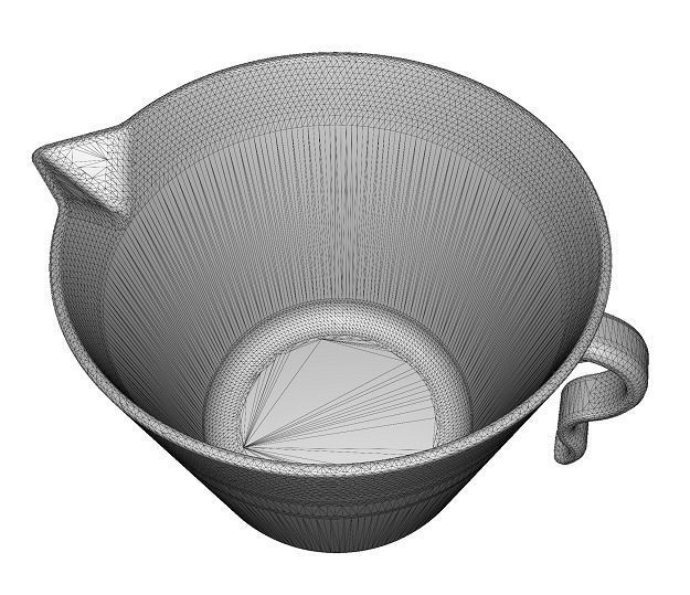 Classic Plastic Bath Mug Low-poly 3D model_4