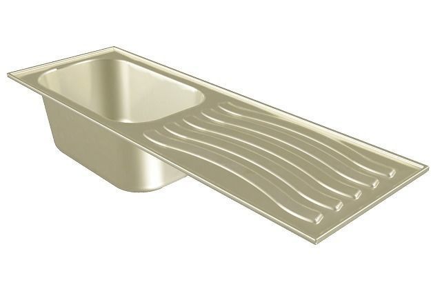 Brass Kitchen Sink Low-poly 3D model_2