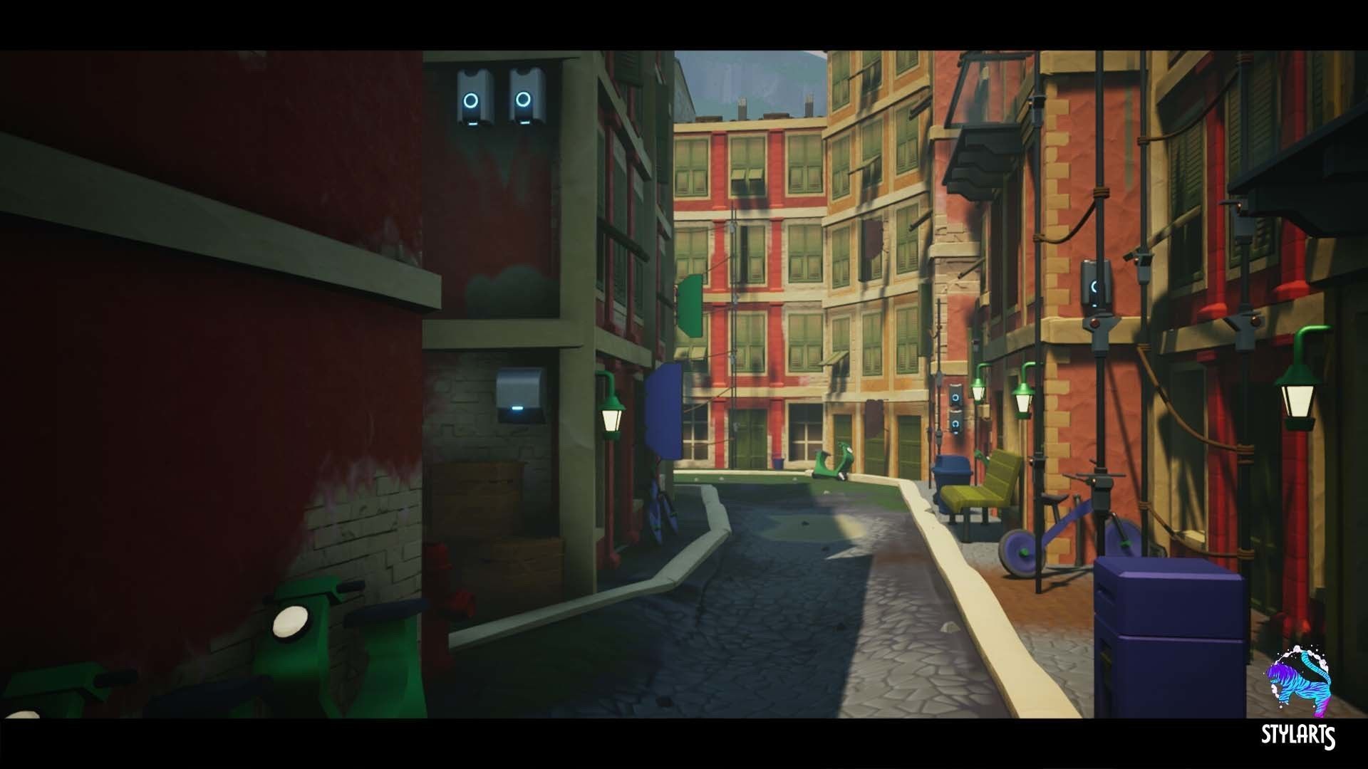 Stylized Tuskany Seaside City Low-poly 3D model_6