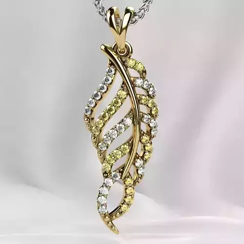 Feather Gold Pendant
