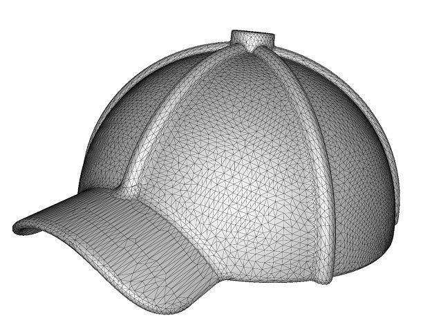 Elegant Sports Cap Low-poly 3D model_3