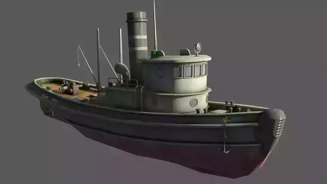 Fishing boats tanker ship model