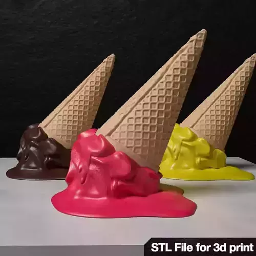Melting icecream 2 3d printable model