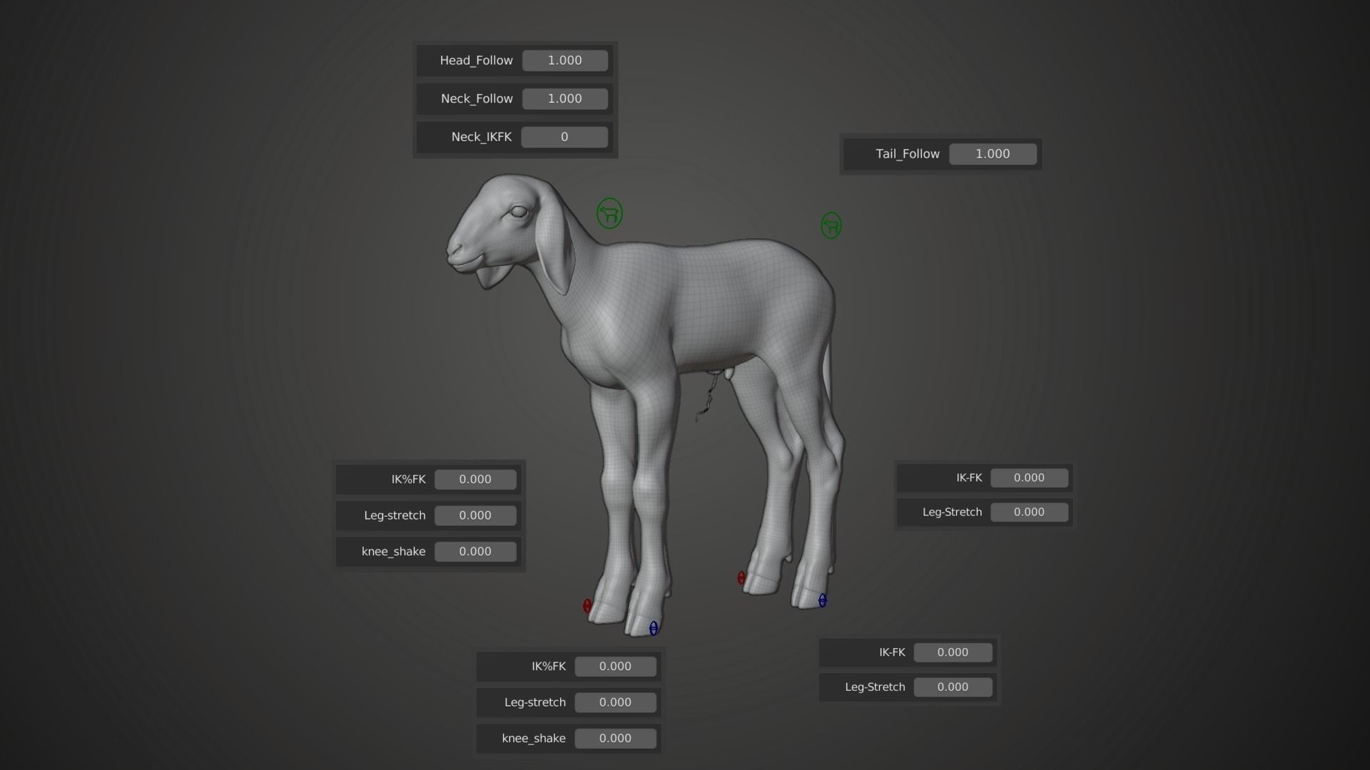 Baby Assaf Sheep Animated VFX Grace 3D model_12