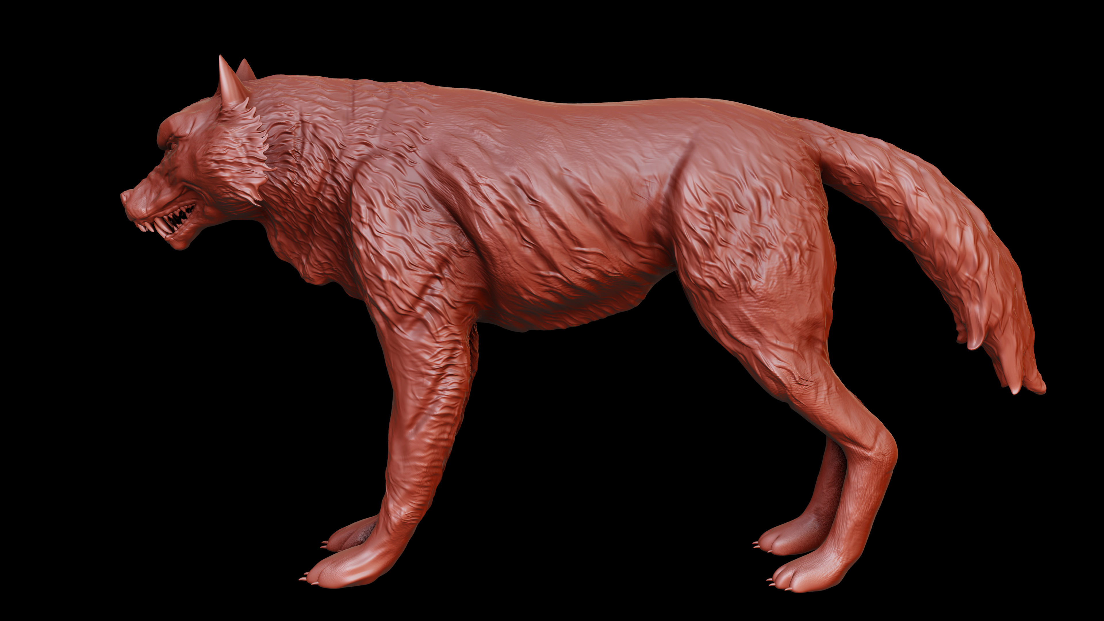 Megumis divine dog Low-poly 3D model_4