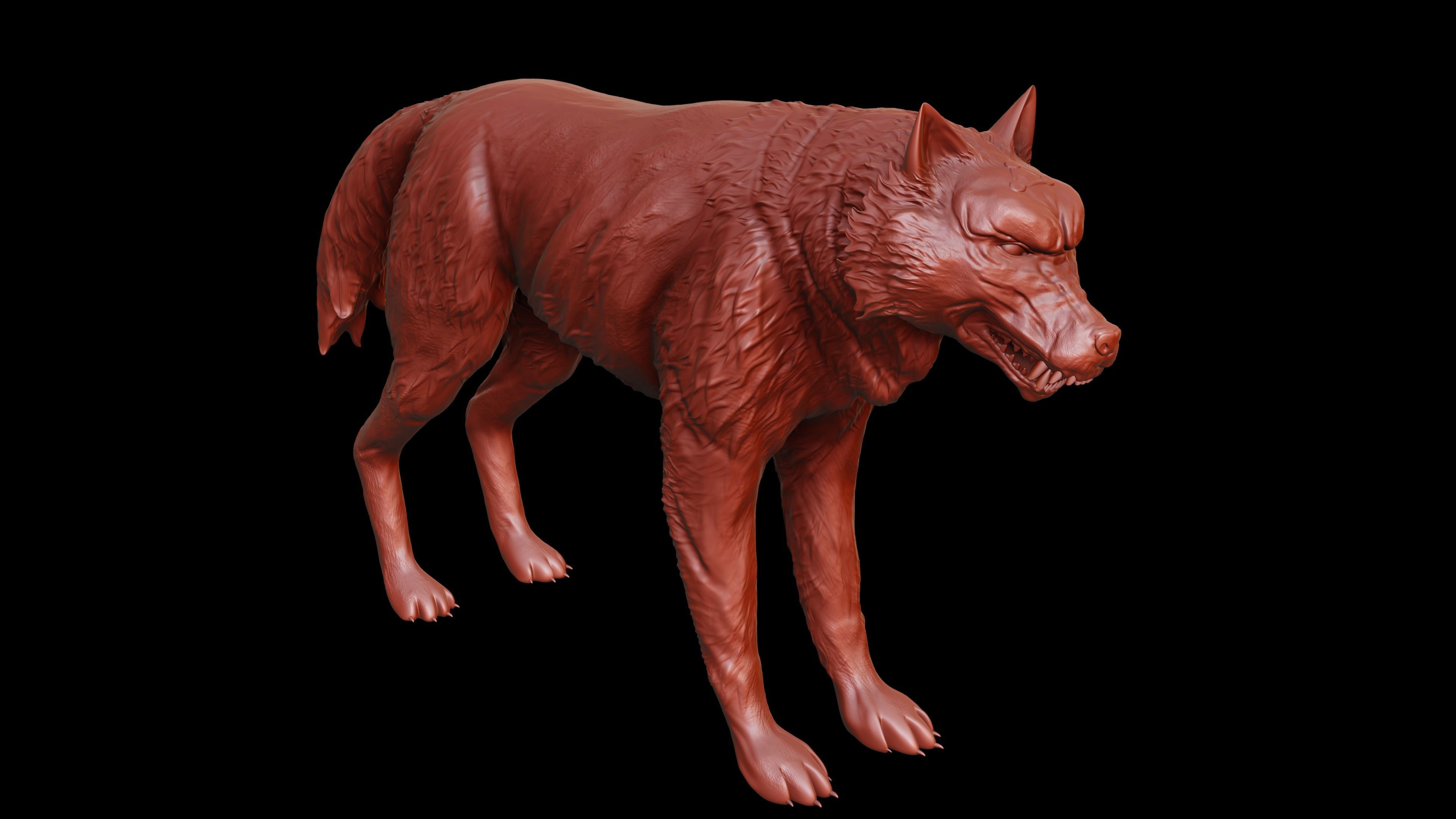 Megumis divine dog Low-poly 3D model_6