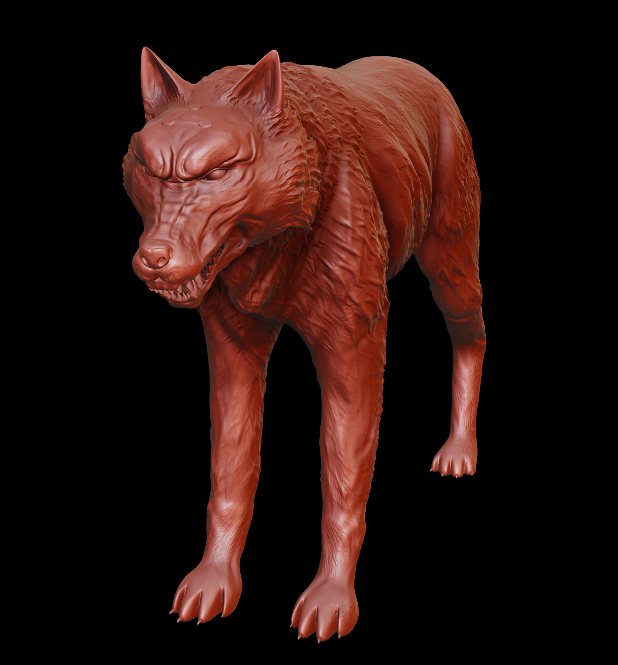Megumis divine dog Low-poly 3D model_5