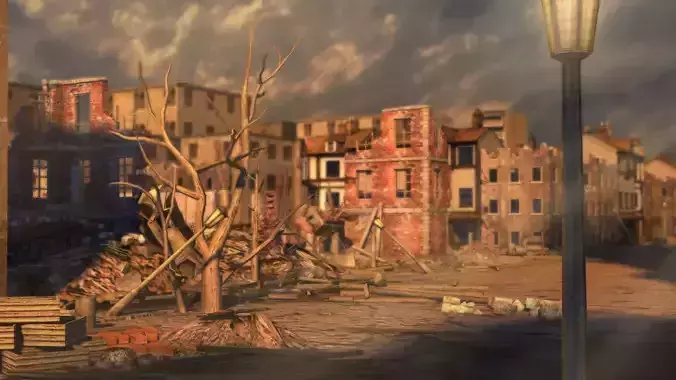 The ruins ruins cities waste fragments