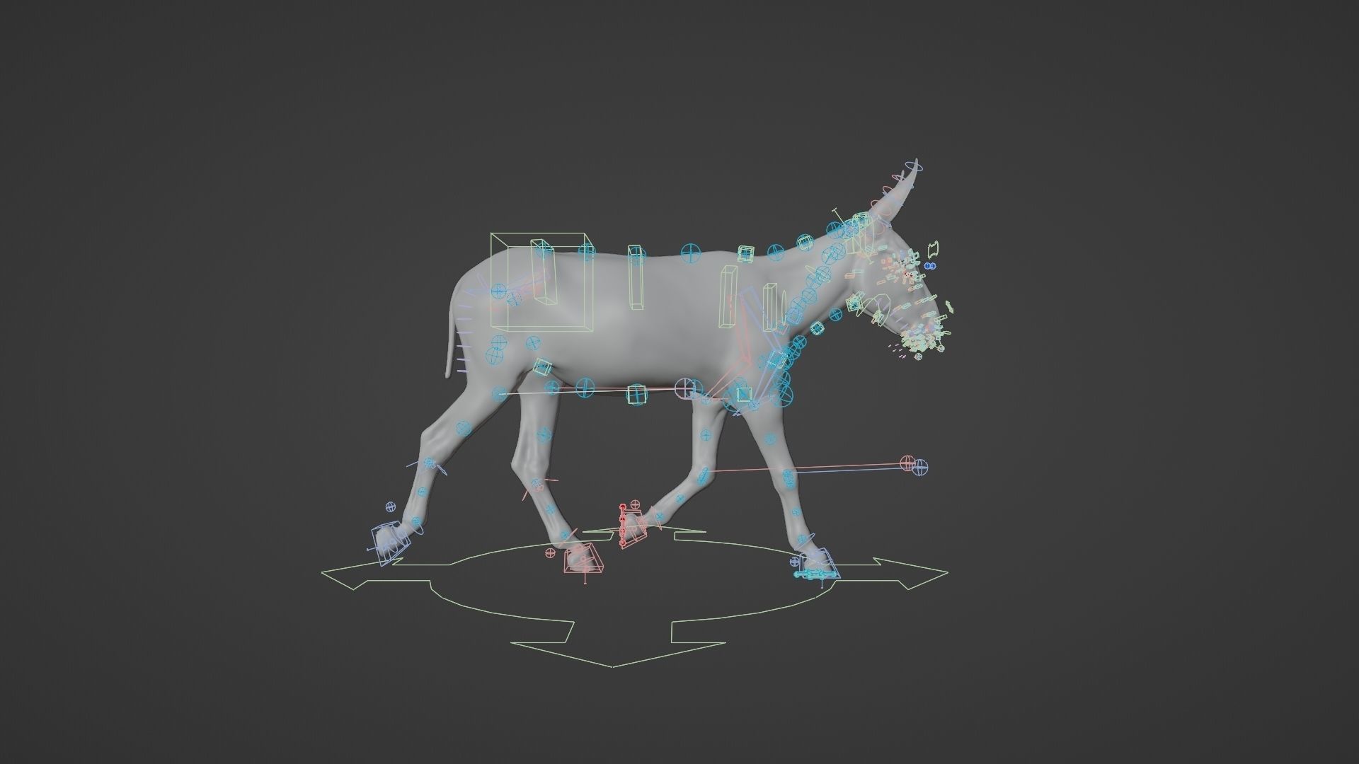 Israel white donkey Animated VFX Grace 3D model_12