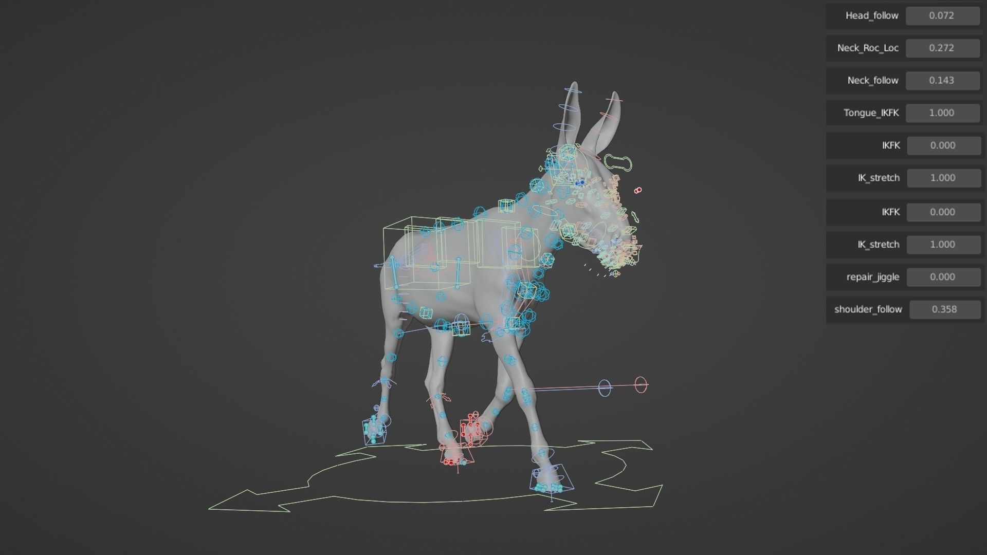 Israel white donkey Animated VFX Grace 3D model_11