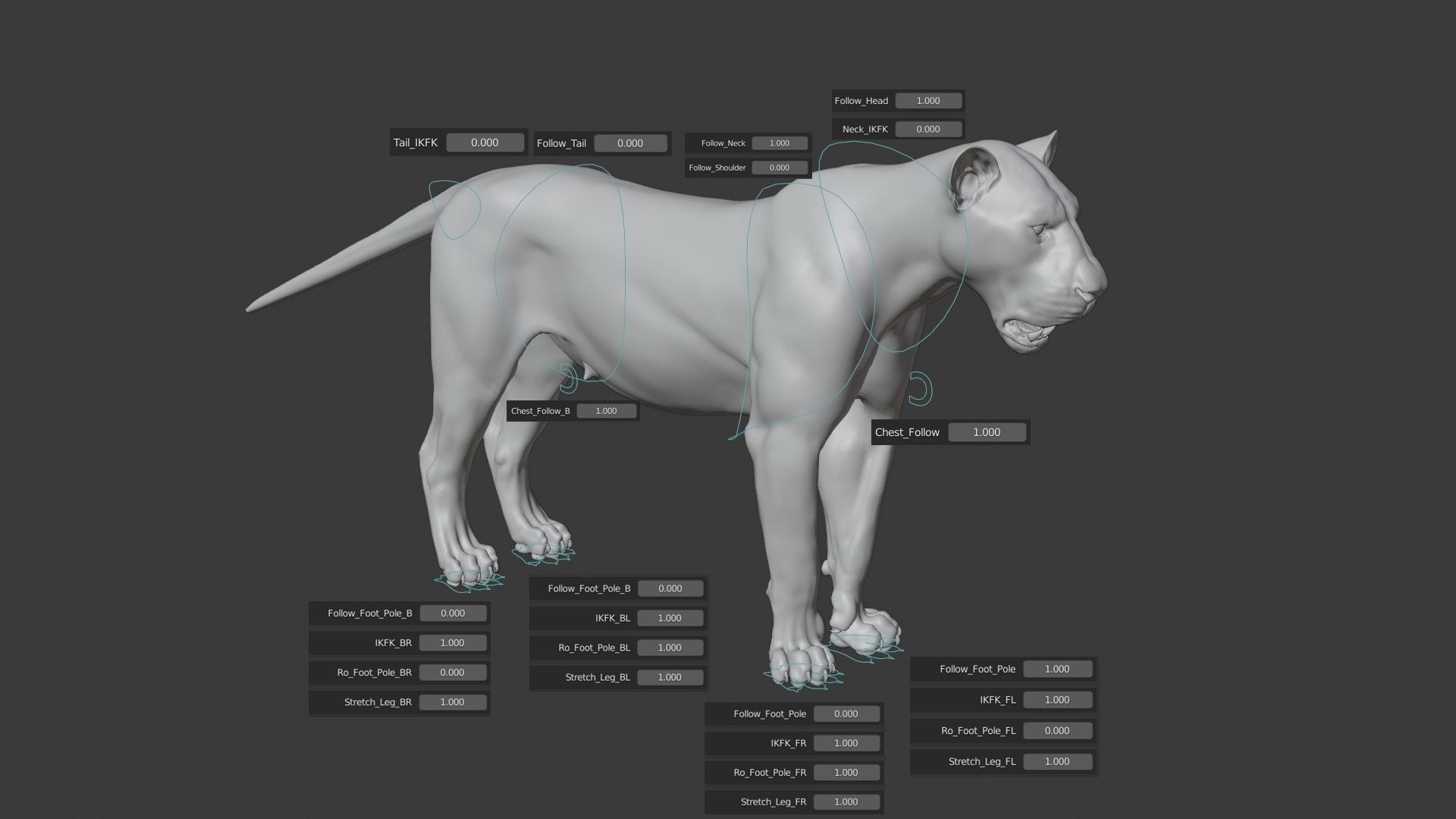 Female Lion Animated VFX Grace   3D model_20