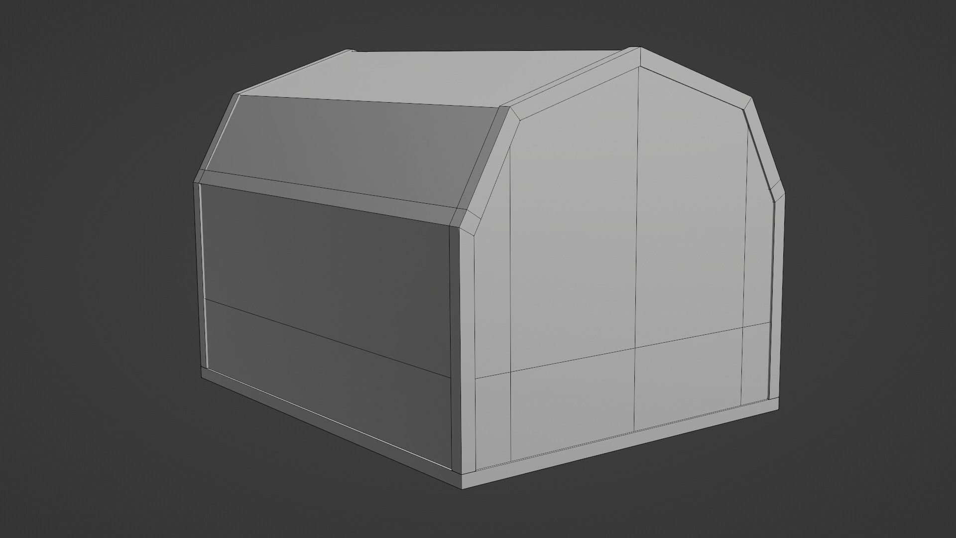 Short Farm Garage 2 Low-poly 3D model_15
