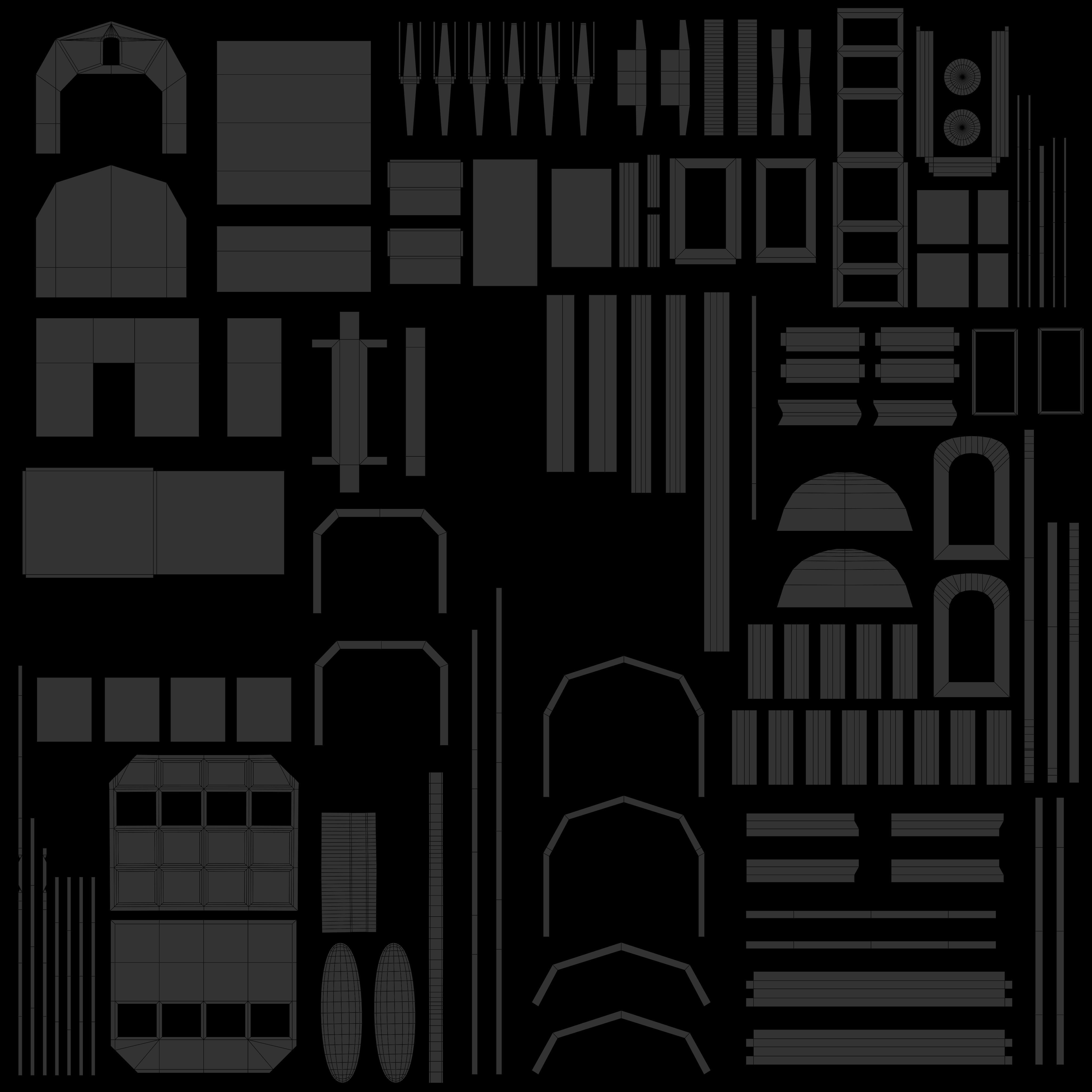 Short Farm Garage 2 Low-poly 3D model_19