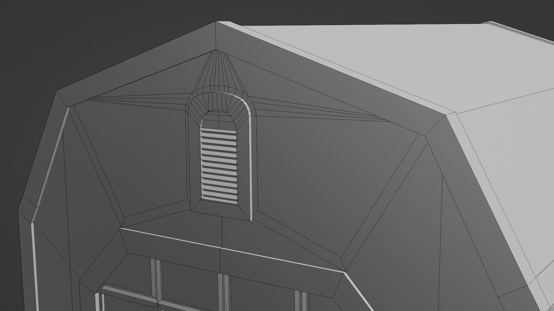 Short Farm Garage 2 Low-poly 3D model_13