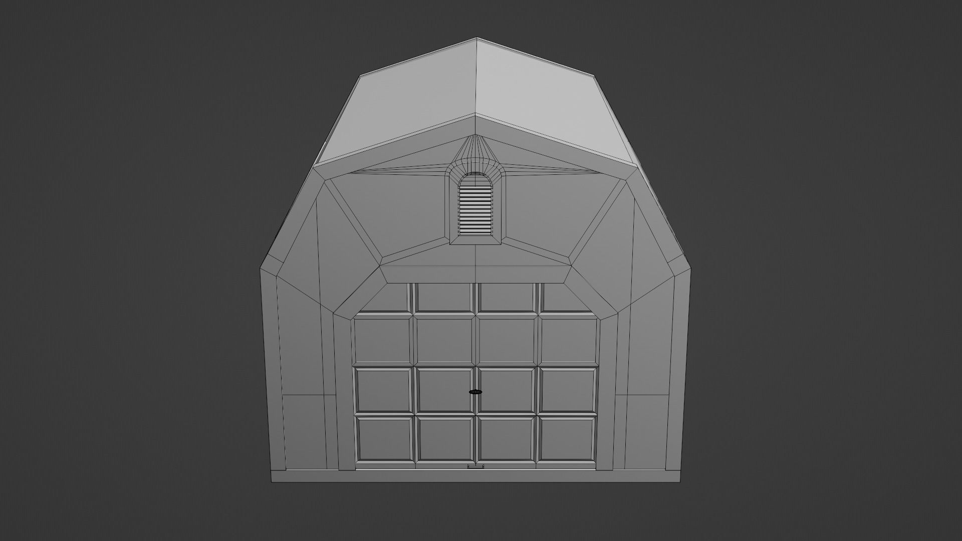 Short Farm Garage 2 Low-poly 3D model_10