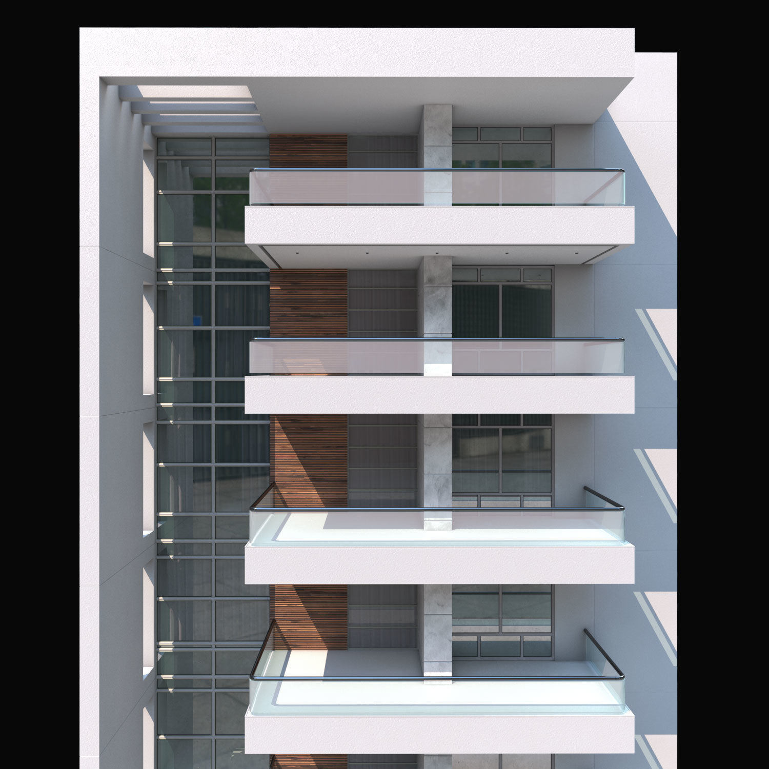 Residential building Maiorca Low-poly 3D model_3