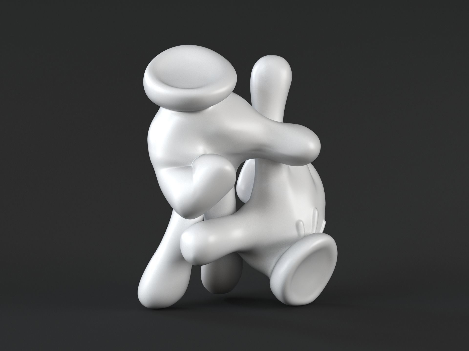 Mickey Hand LA 3D print model_4