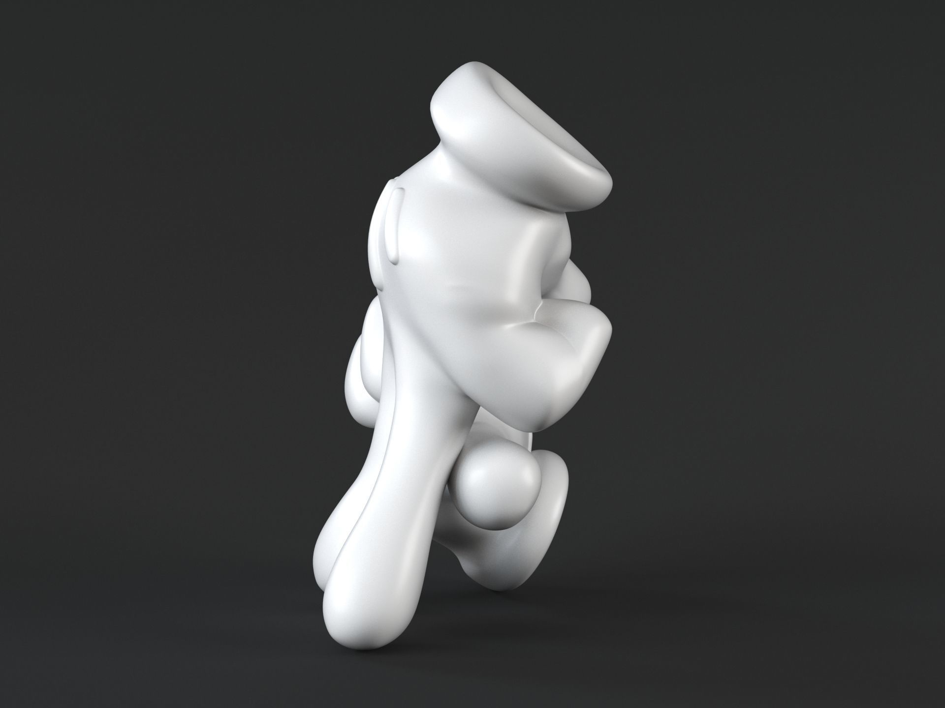 Mickey Hand LA 3D print model_3
