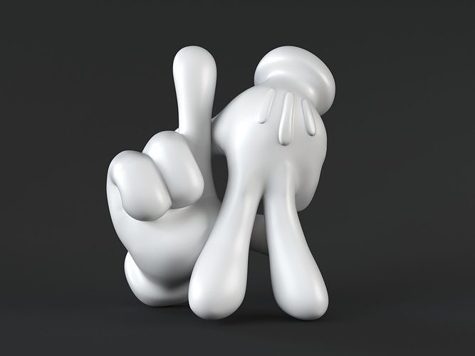 Mickey Hand LA 3D print model