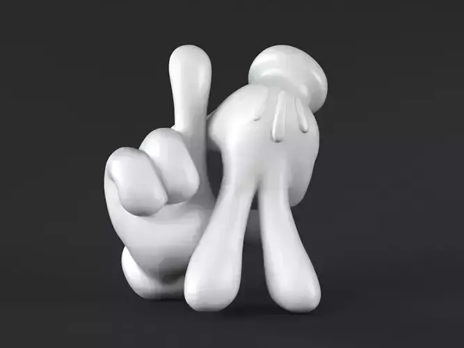 Mickey Hand LA 3D print model