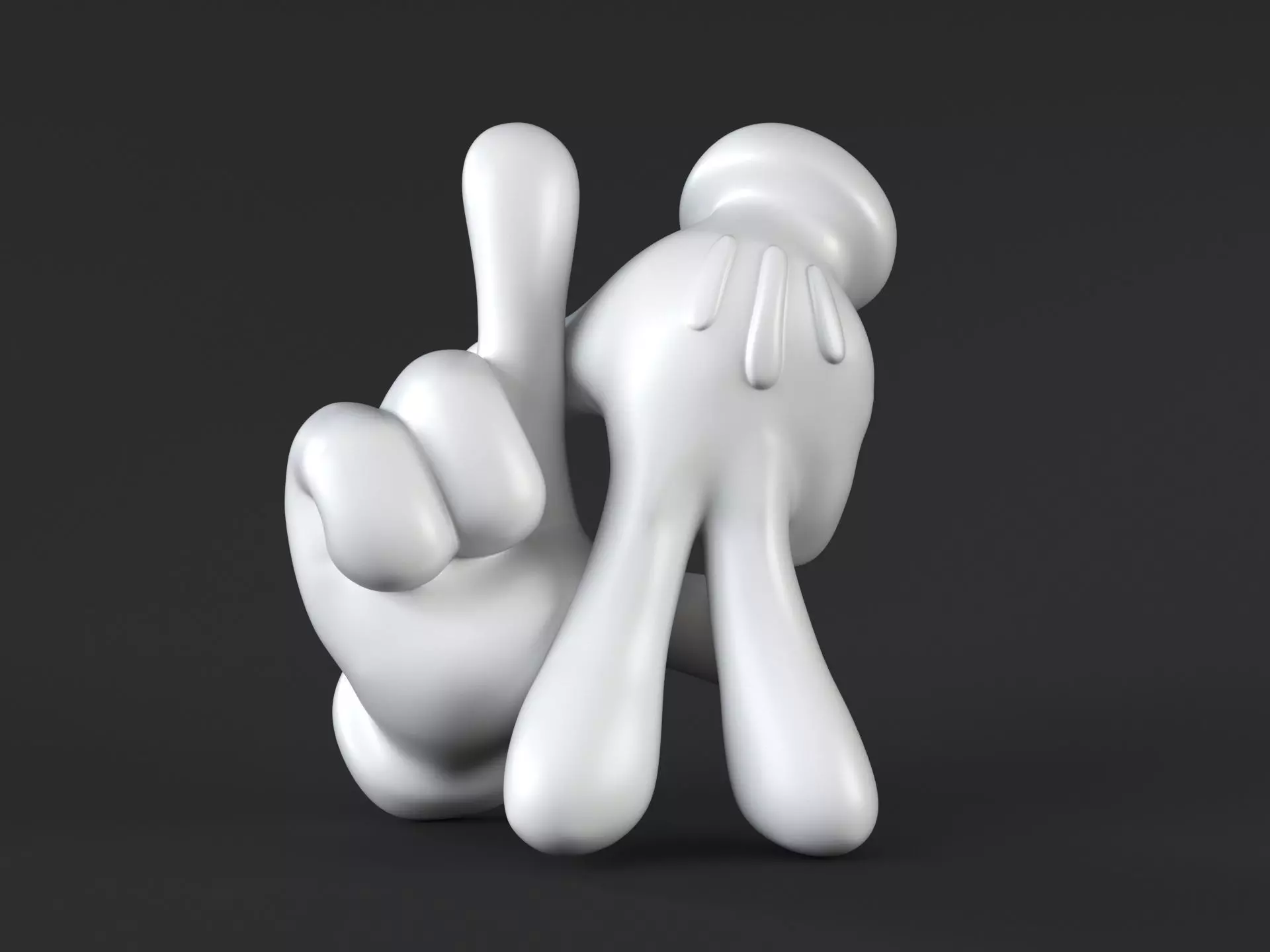 Mickey Hand LA 3D print model_0